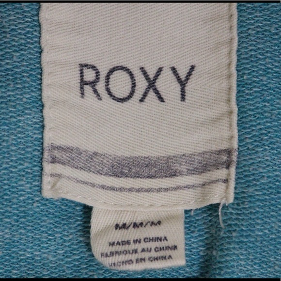 Roxy Blue Zip-Up w/ Sunset Design on Back - Picture 4 of 4